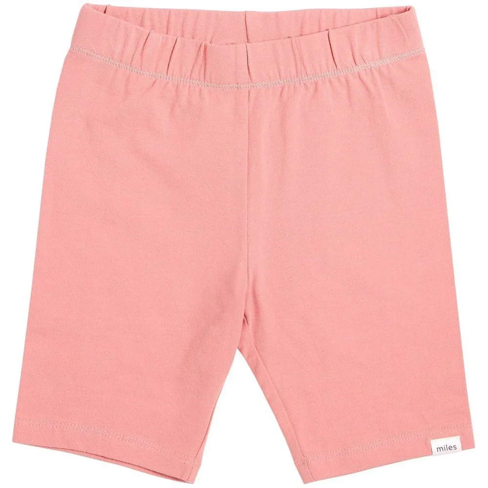 Miles Baby Melon Biker Shorts Light Coral Pink Stretch Waist Size 9M NWT - Picture 1 of 5